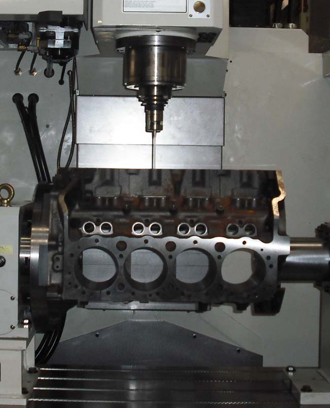 CNC Engine Block Blueprinting 4 Axis Probing